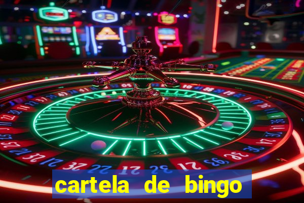 cartela de bingo pra imprimir